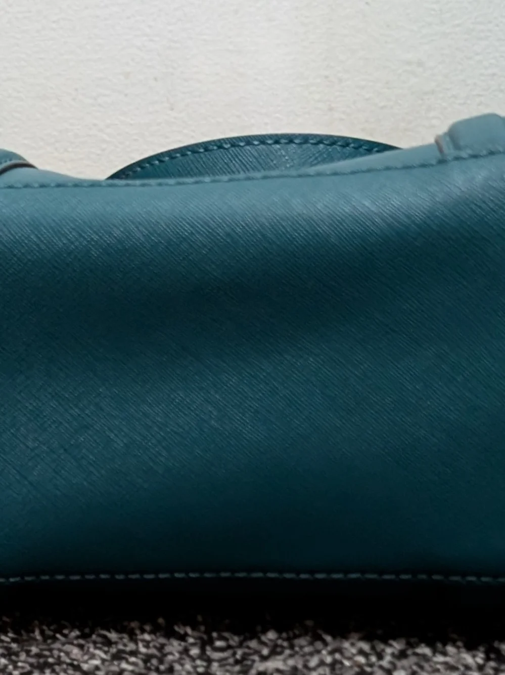 kate spade deep teal dome satchel with gold-tone accents